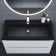 Sink uperwood Classic quartz 90 cm, quartz, black matte, coal