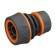 The coupling is transitional, for hoses 1/2 "(12 mm) and 3/4" (19 mm), a cane compound, rubberized plastic, Greengo