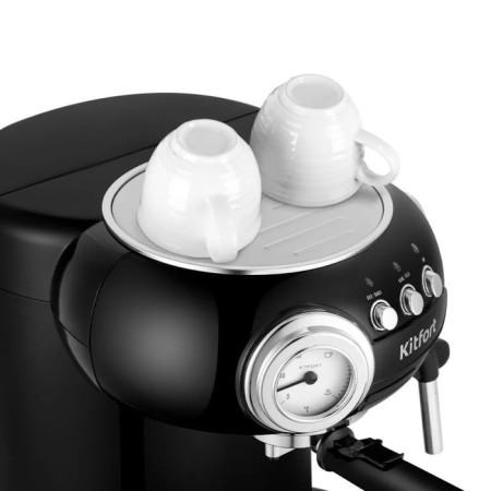 Coffee machine KitFort KT-7191, Rozhkova, 1450 watts, 1.8 l, cappuccino, black-2