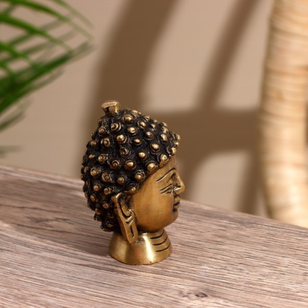 Souvenir "Buddha's head" Brass 8 cm-2