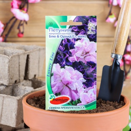 Flowers of Petunia Tensor Cascading Blue & Orchid F1, mixture, o, 10pcs