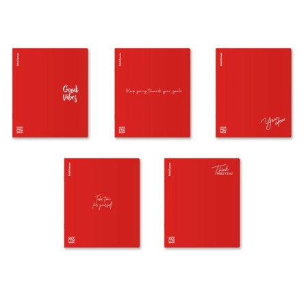 Notebook of 48 sheets in the Erichkrause CoverProbook Words cage, with a plastic cover, red,