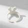 Ring "Montrustrik" Hare, the color is white, dimensionless