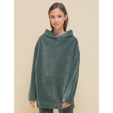 Sweatshirt for girls, height 116 cm, khaki color-1