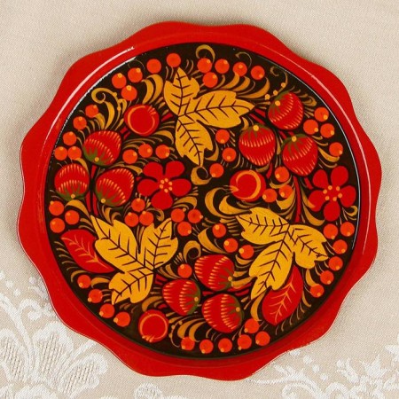 Limonnitsa plate, Khokhloma, 20 cm-5