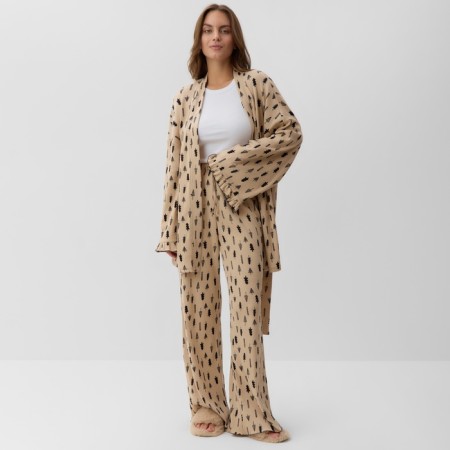 Новый год. Пижама женская (рубашка и брюки) KAFTAN "Елки" размер 44-46-6