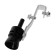 Whistle in a silencer, size S, under the diameter of the pipe 32-43 mm, black