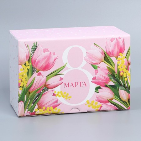 Box Gift team, packaging, "March 8", 22 x 15 x 10 cm-2