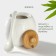 Porcelain sugar tower with a spoon on the Bellatenero bamboo stand, 250 ml, white color