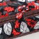 Poansettia on black needlework box 18x12x9.5 cm