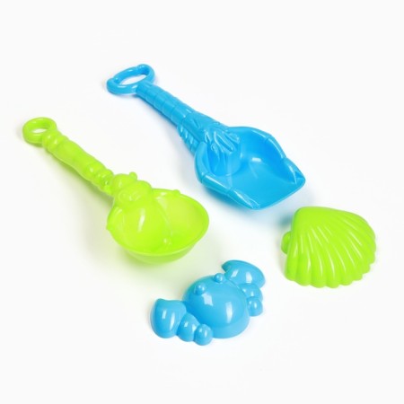 Set "Buckets, shoulder blades, molds": 5 toys for sandboxes, plastic, 14 x 25 cm, mix-1