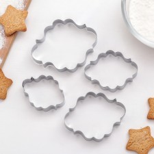 A set of cooking forms “photo frame”, 4 pcs, chrome -colored color