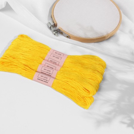 Muline threads 8 ± 1m No. 973 (nab 6 pcs price for nab) bright yellow au-1