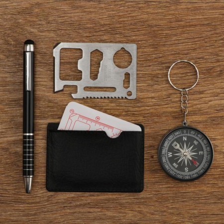 Gift set 3v1 (pen, compass, survival card)-1