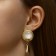 Earrings with pearls "drops" storm, color gold