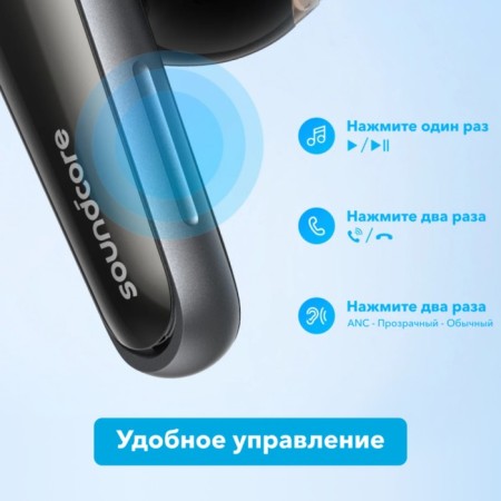 Wireless headphones Anker Soundcore Liberty 4, vacuum, equalizer, BT5.3, 500 mACH, black-8