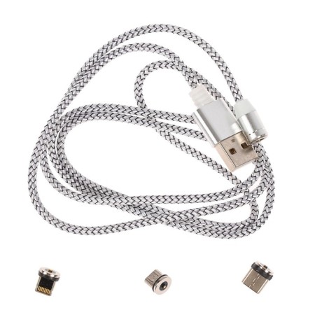Luazon LN-6, MicroUSB/Type-C/Lightning-USB, 1 A, 1 m, magnetic connector,-4