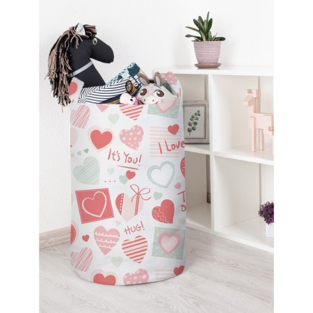 Toy basket "I love you, size 40x60 cm