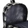School backpack from textiles on lightning, 3 pockets, black color