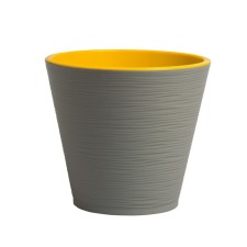 Plastic pot Live-In-Green with the “cone” tab, d = 14.5 cm, 1.3 l, color is gray Musson