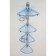 Corner shelf, aluminum tube, 4 shelves, soap dish, glass