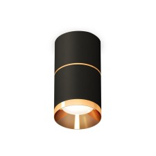 Lumber of the overhead Ambrella Light, XS7402181, MR16 GU5.3 LED 10 W, color black sand, yellow gold