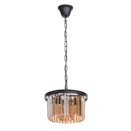 Goslar chandelier, 3x60W E14, black color, gold