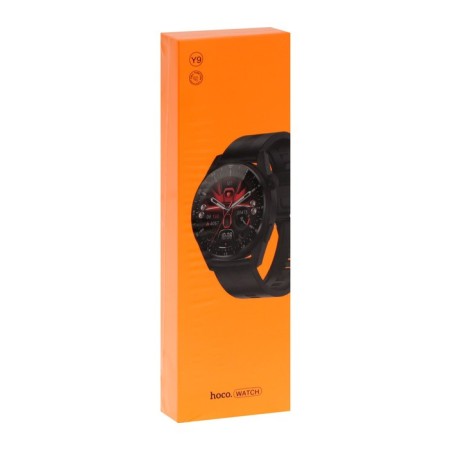 Smart hours of Hoco Y9, 1.36 ", 360x360, BT3.0+4.0, 300 mAh, call support, stepomer, black-9