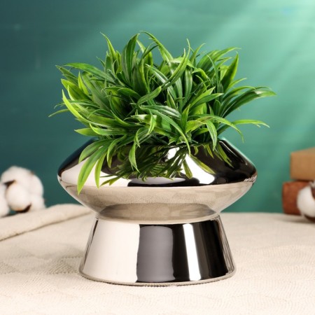 Kashpo - Vase "Lights" silver, 16x16x12cm-1
