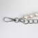 A chain for a bag, with pearls, d = 13 ± 1 mm, 2.3 × 16 × 11.5 mm, 29 ± 1 cm, silver color