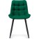 SHELS on a metal frame Chelsea Metal/velor, black/green 50x60x80 cm