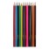 Pencils colored 12 colors, wooden, triangular body, in a cardboard box