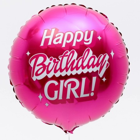 Foil ball 18 "Happy Birthday, Girl"-1