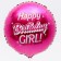 Foil ball 18 "Happy Birthday, Girl"