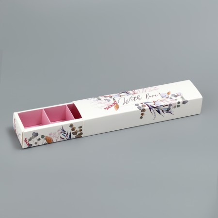 Box for sweets, confectionery packaging, 5 cells, “wreath”, 5 x 21 x 3.3 cm-2