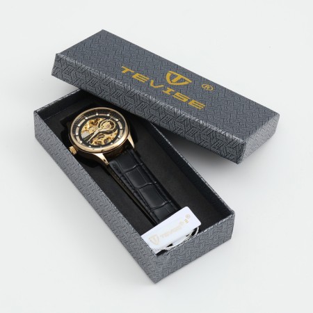 Men's male watch, d-4.3 cm, 3 atm, luminous, gold-1