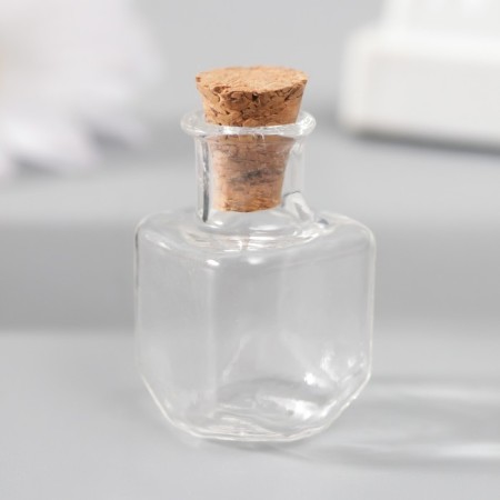 Decor for creativity Glass "Jars with a cork" 1.5x1.5x2.5 cm-1