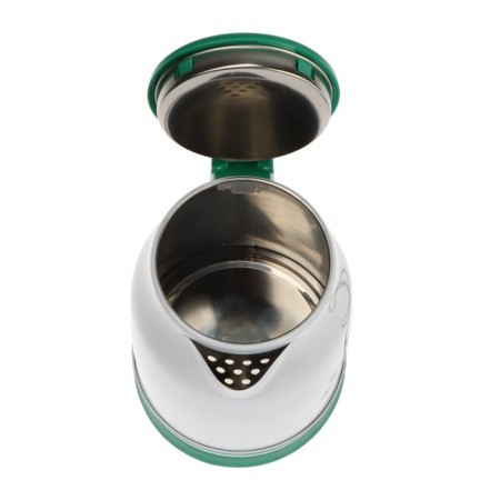 Teapot Electric Matryona MA-120, Metal, 1.8 L, 1500 W, white-green with the pattern "BIGH"-4