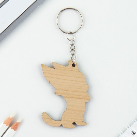 Key keychain wooden "Obzhenka dog", 4.5 x 6 cm-3