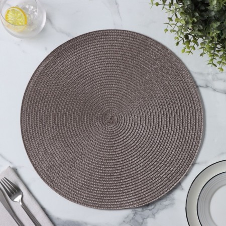 Serving napkin on the table "Loft", d = 38 cm, coffee color-2