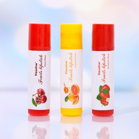 Set of lip balms: grapefruit, cherry, honey-3