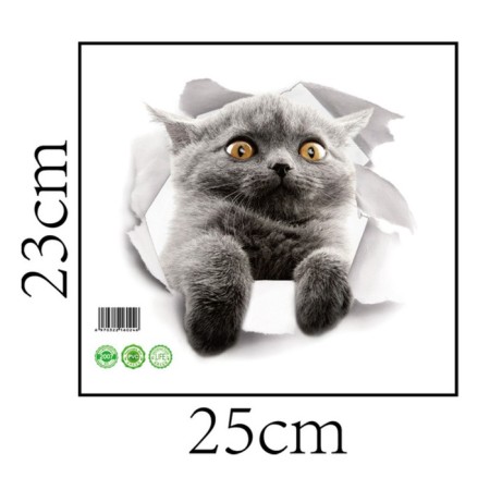 Stick 3D Interior cat 25*23cm-2
