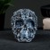 Figure "Skull colored" aged silver, 10x12x8cm