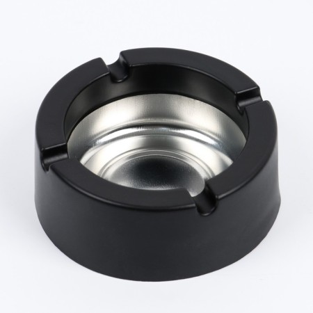 Ashtray, D-9 cm, h-3.5 cm, black-1