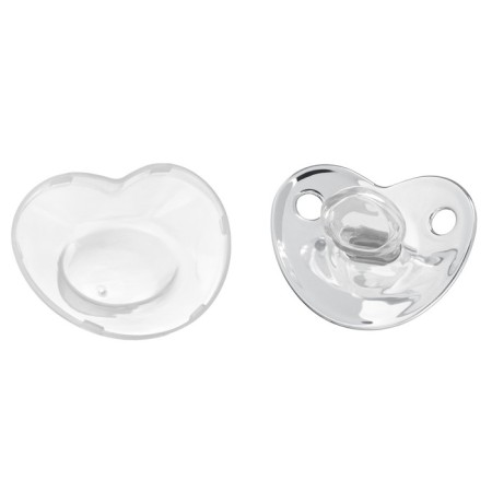 Nipple - orthodontic dummy, Little Angel, with a cap, +12 months, silver, rhinestones-2