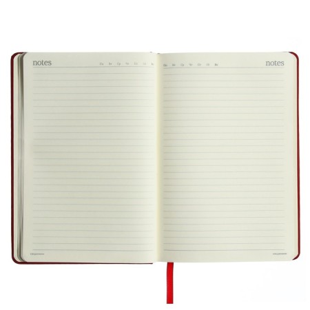 Diary of Leduced A5, 160 sheets MEGAPOLIS VELVET, solid cover, artificial leather, lies, on an elastic band, tinted block 70 g/m2, red-13