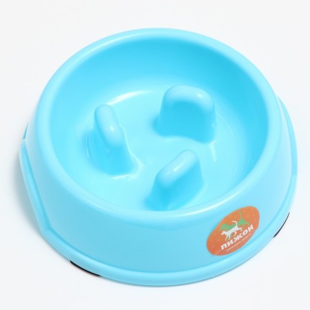 MISK Plastic slow feeding18 x 18.5 x 5.5 cm, blue-1