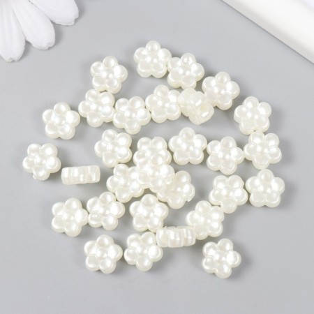 Beads for creativity plastic "Pearls" set of 30 pcs 0.6x1.3x1.3 cm-1