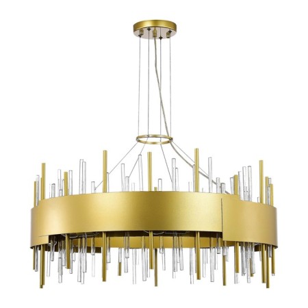 Suspended chandelier ST LUCE. SL1633.203.16. Olvera. 16x40 watts, E14, 80x80x37 cm, matte gold color-3