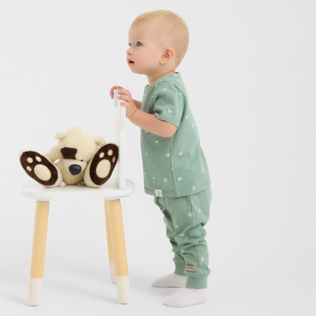 Children's pants Minaku, olive color, height 62-68 cm-14